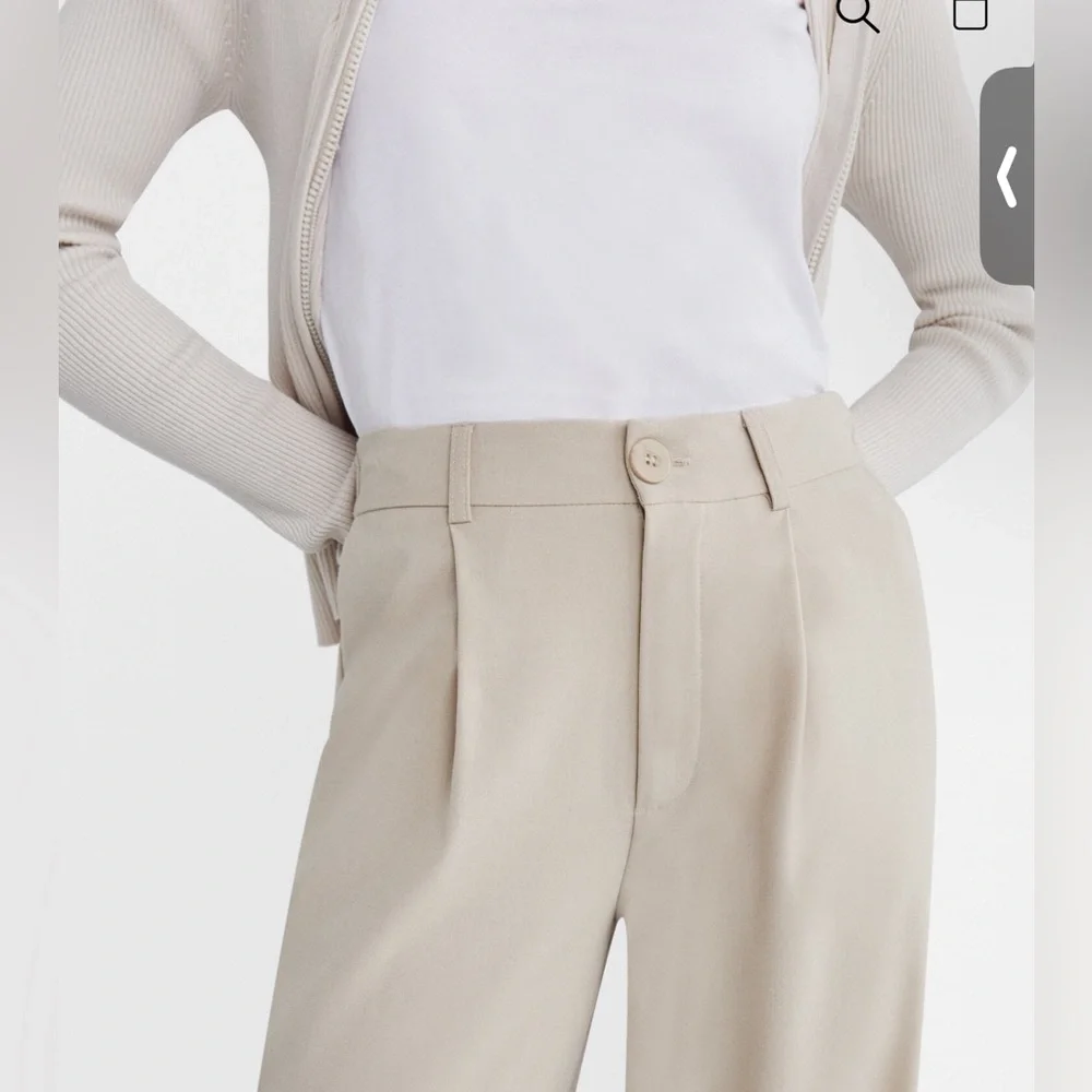 STRADIVARIUS SMART STRAIGHT-LEG TROUSERS in Size O - Picture 4 of 6